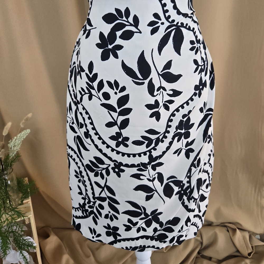 Black and White Floral Dress